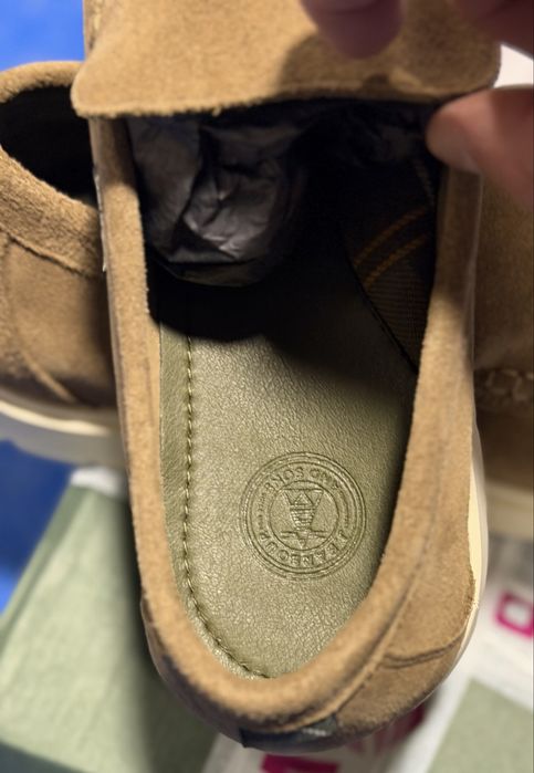 НОВИ!!! Мъжки велурени обувки Barbour Carty Loafer, Taupe Suede,42 (UK 8)