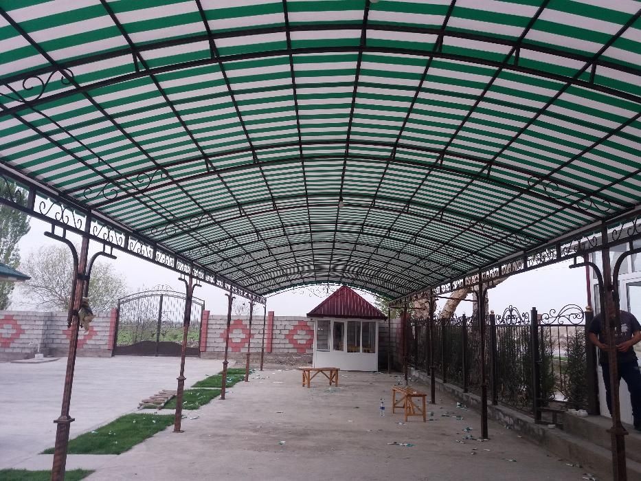 Банер, тенты баннер установка навес биседка забор