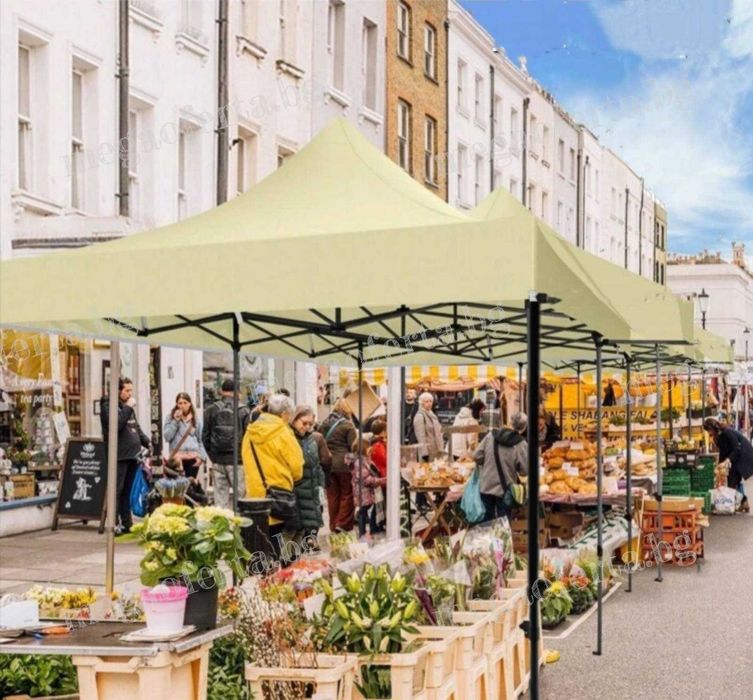 Градинска Шатра 3х4.50 с Усилена Конструкция и Гумирано Покривало