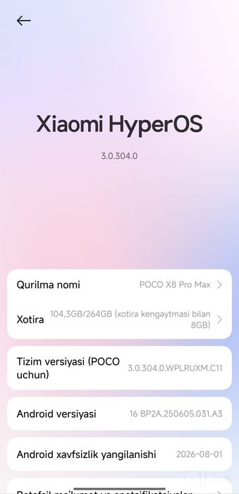 POCO X8 Pro Max  12/256