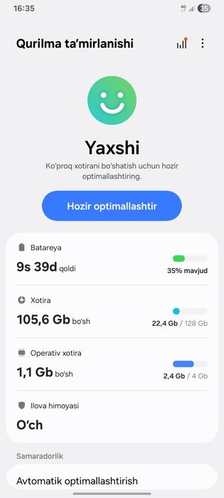 Samsung a05 s holati idial radnoy 128 talik