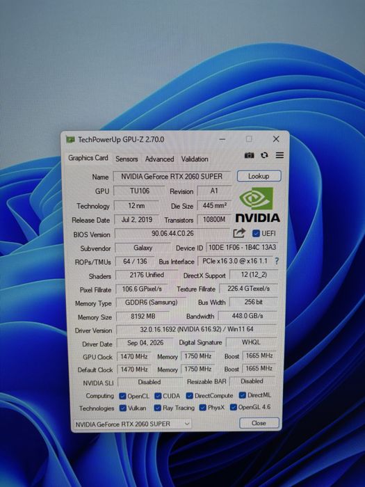 Rtx 2060 super 8 gb + БП WINTEK 500W
