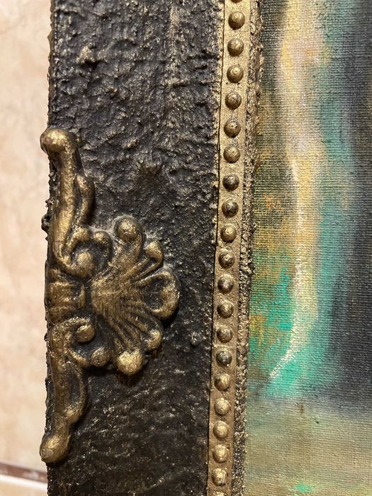 tablou  pictura veche pe panza pictura pe panza pictura in ulei