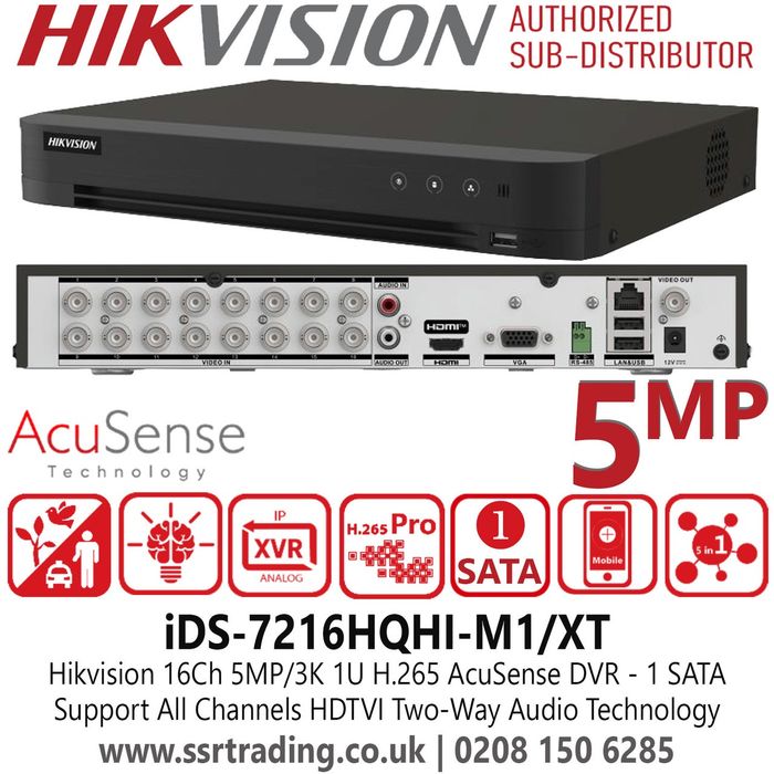 Dvr hikvision 16 canale 5mp