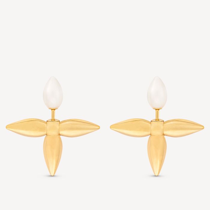 Позлатени обеци Louis Vuitton