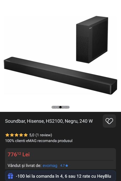 Sundbar Hisense HS2100 240w
