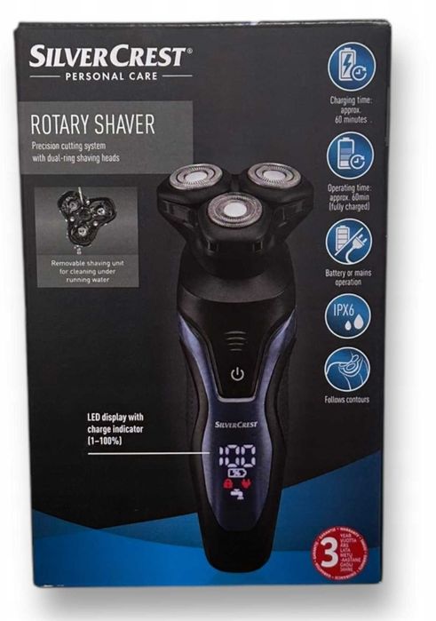 aparat de ras rotativ silvercrest nou lithiu ion