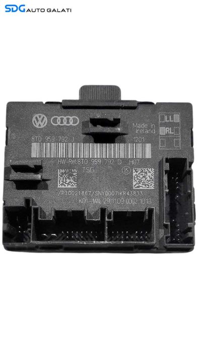 Unitate Modul Calculator Control Confort Usa Portiera Dreapta Fata Audi A5 8T 2008 - 2017 Cod 8T0959792D 8T0959792J [L7247]