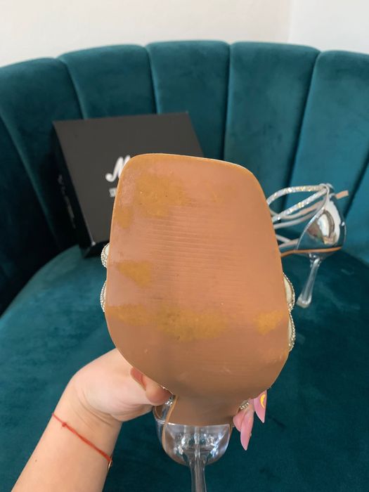 Pantofi cu toc argintii