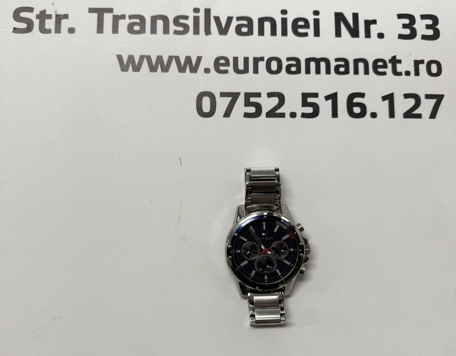 Ceas quartz Tommy Hilfiger din otel inoxidabil, Argintiu -T-