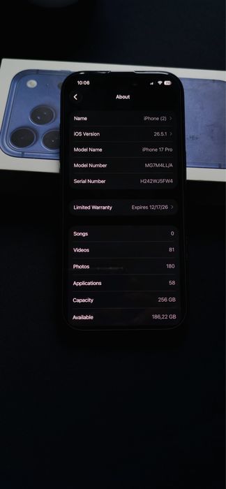 Iphone 17 pro 256gb