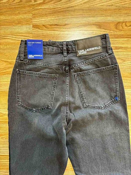 Дамски дънки KARL LAGERFELD JEANS – висока талия, с лого