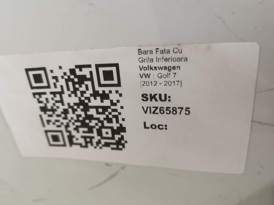 Предна броня с долна решетка Фолксваген / Volkswagen VW Golf 7 Оригина