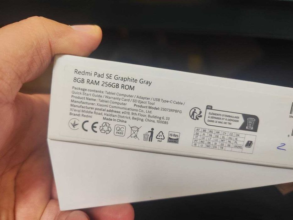 redmi pad se wi-fi 8/256 / 8000mAh batareyka original