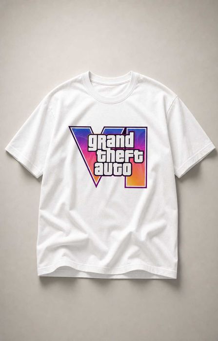 Premium GTA 6 тениска - черна/бяла, XS-XL