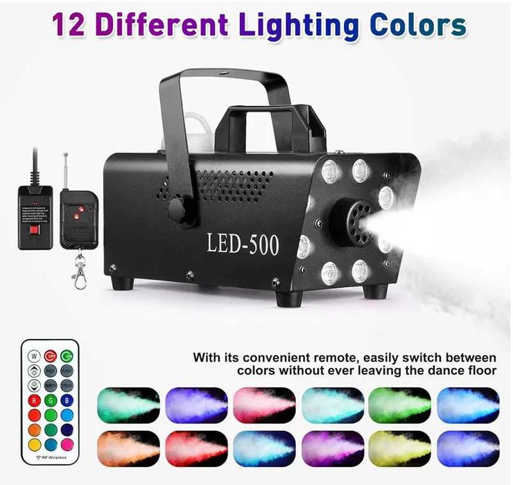 Masina Fum Evenimente DJ Lumini Led Telecomanda wireless