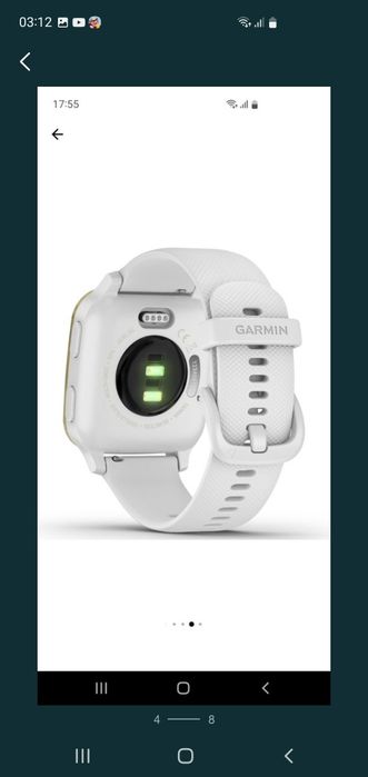 Ceas inteligent  Garmin Venu sq alb/auriu deschis
