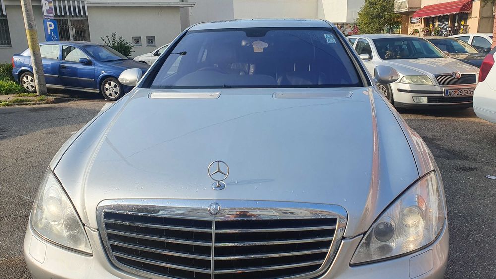 grila bara fata radiator capota Mercedes S class W221 S320 S350 S500