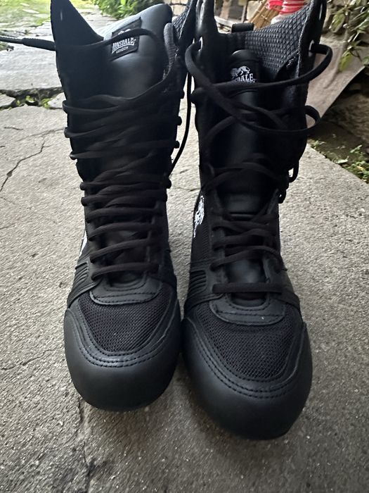 Юношески обувки Lonsdale Boxing Boots Juniors - Black/White