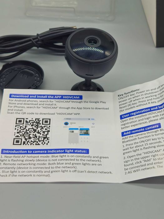 Мини Wi-Fi камера -мобилно управление,нощно виждане, детекция движение