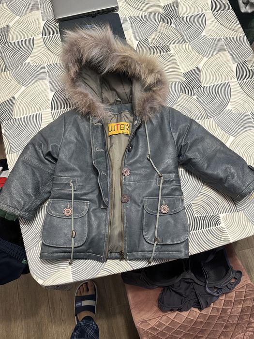Ново детско кожено яке Luter 3-4 г.