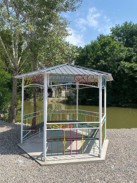 Besedka naves zabor perila reshotka беседка навес огрождения