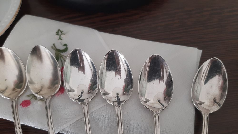 Set 6 lingurițe argintate