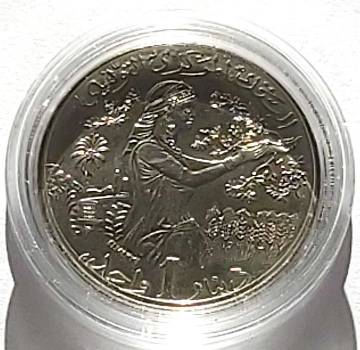 Перфектна монета, получена в централната банка, град Тунис през 2007г.