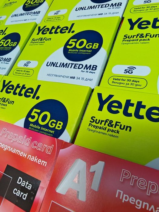 50GB интернет карта /data sim/ + неограничен интернет за 15 дни