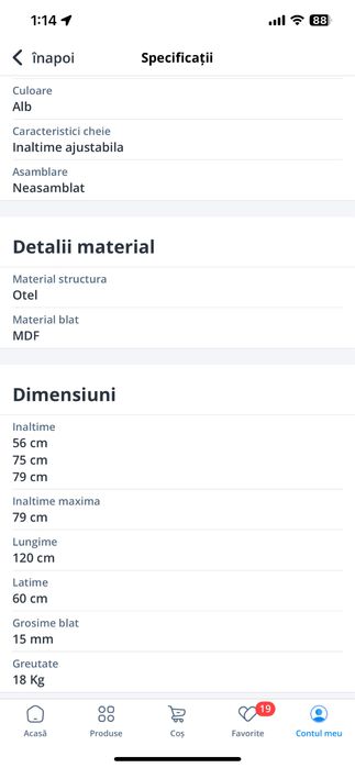 Birou de gaming Huzaro Alb