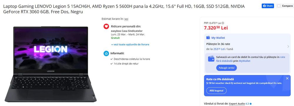 Laptop Lenovo LEGION 5