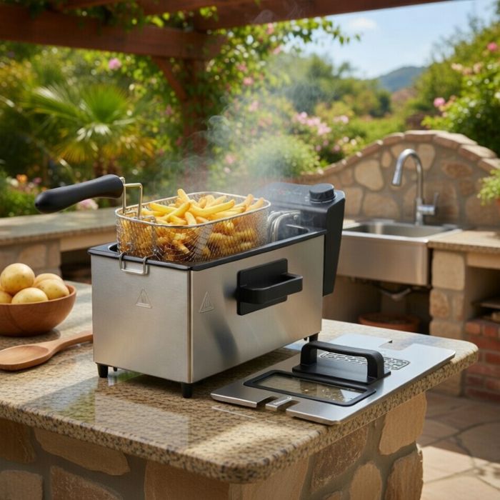 Електрически фритюрник Cheffinger CF-EDP3.0 3L, 2000W,