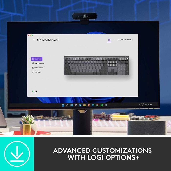 Клавиатура Logitech MX Mechanical Wireless Tactile Quiet full&mini)