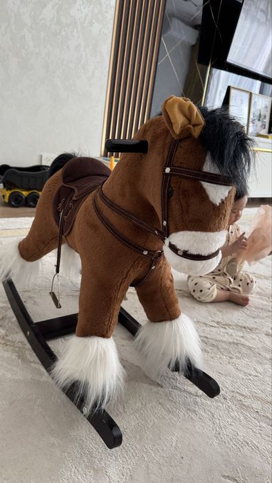 Качалка лошадка, коричневый