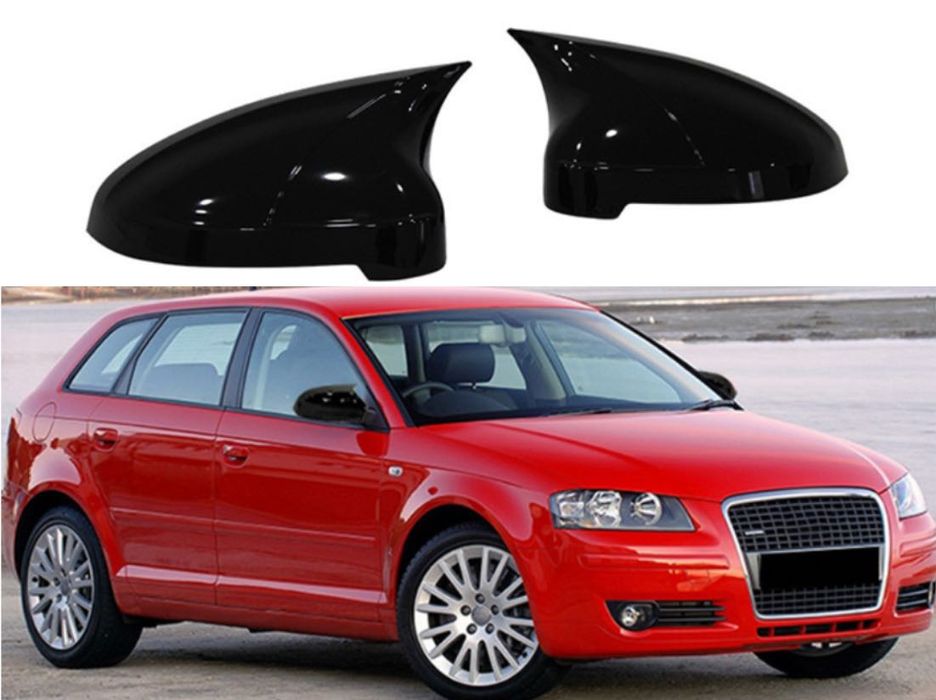 Капаци Огледала Batman Audi Ауди A3 8P (2008-2013) – Черен Гланц