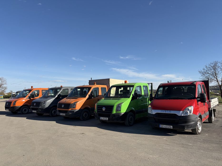 Vindem din stoc diferite autoutilitare doka Crafter si Iveco Daily cu bena basculabila