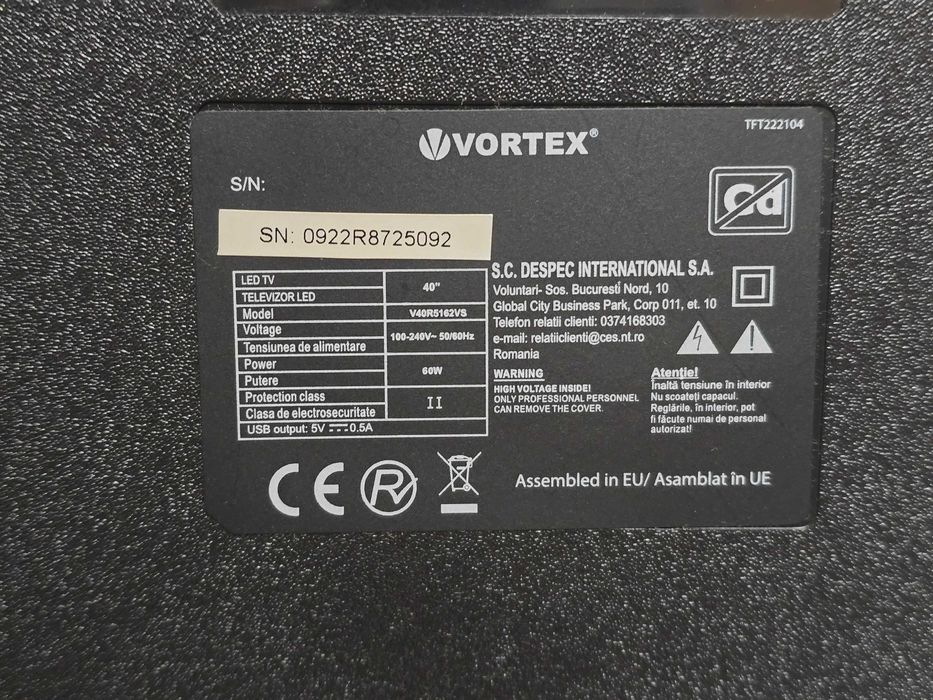 Smart tv Vortex (Ag29 Siraj b.34174) Garantie 2 ani