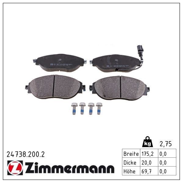 Накладки Zimmermann 24738.200.2