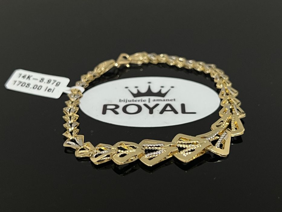 Bijuteria Royal CB : Bratara dama aur nou 14k 3,97gr