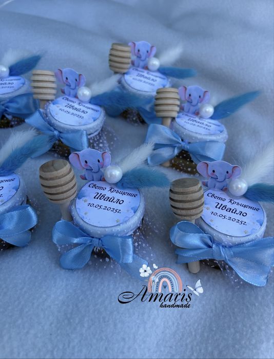 Бурканчета с мен- подаръци за Кръщене, сватби и други поводи