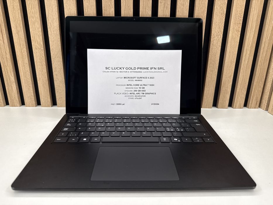 Microsoft Surface 6 / Intel Ultra 7 / 16gb Ram /256Gb Ssd  Touchscreen #59384