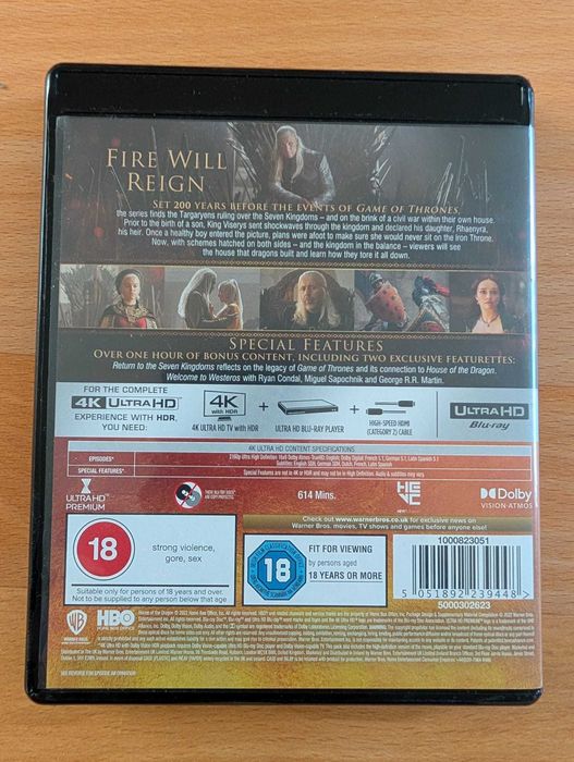 Blu-ray " House of the Dragon " Sezonul 1 4K-Ultra HD