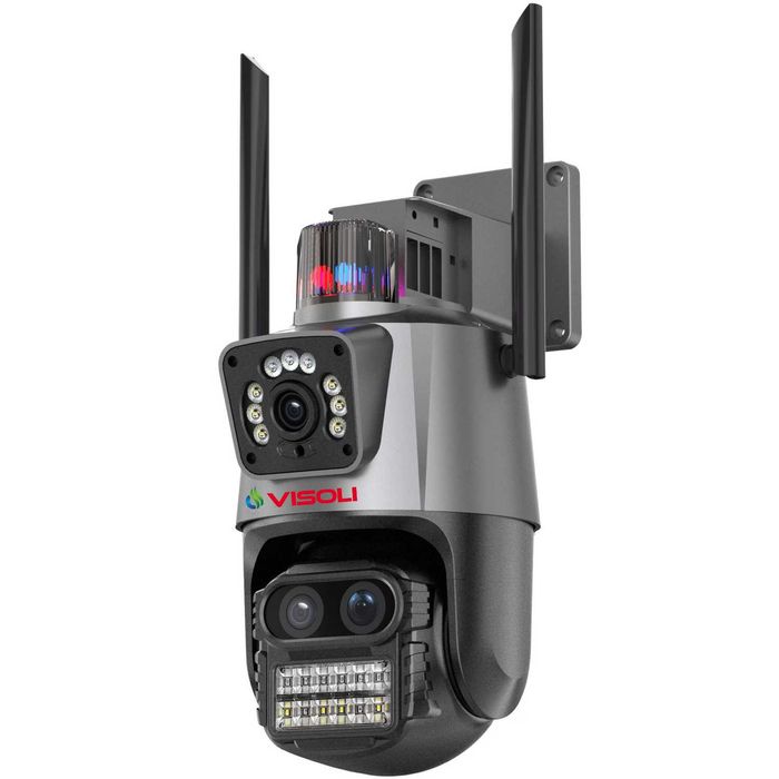Camera de Supraveghere Tripla WIFI Visoli® P10 PRO Zoom,3 Lentile,12MP
