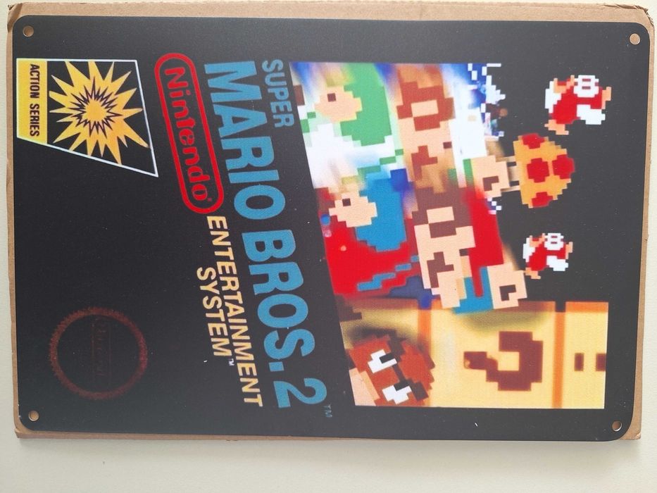 Super Mario Bros Nes Retro Video Game Metal Poster Sign 20x30cm poster