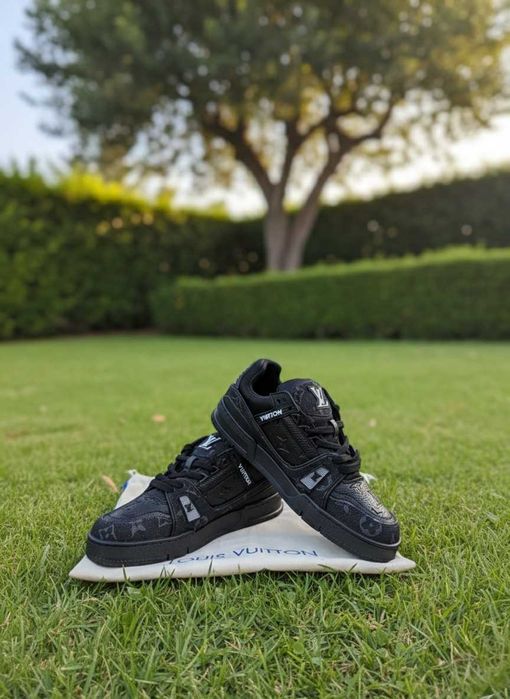 Adidasi Louis Vuitton - LV Trainers Negru - Full Box