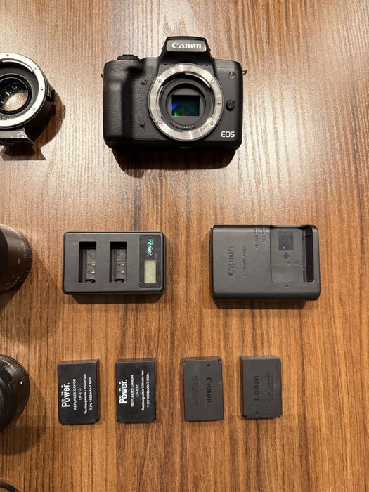 Canon M50, 2ta EF-M va 2ta full-frame obyektiv, speedbooster.