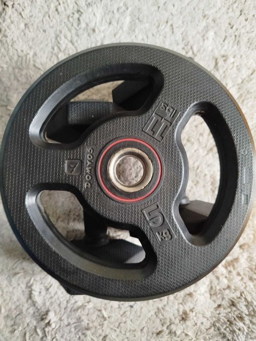 Тежести за силови тренировки, 5 кг всеки, 3 бр. много добро състояние