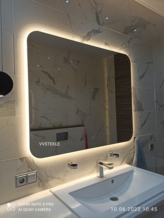 Изготовление зеркал с подсветкой на заказ, зеркало: 25 000 тг ...