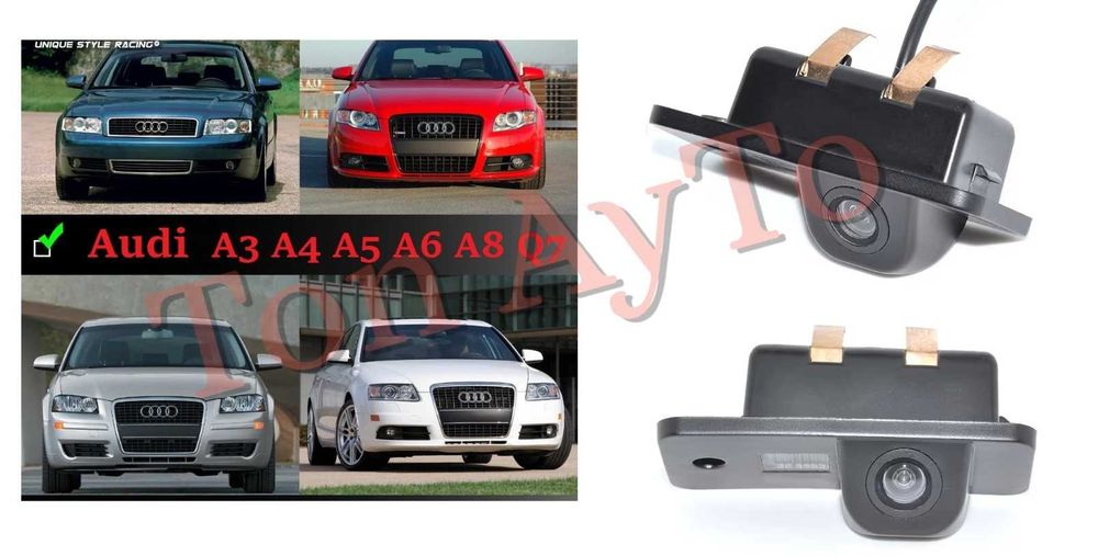 Камера Заден Ход Ауди Audi А3 А4 А5 А6 А8 Q7 Камера за Вграждане Плафон Номер Ауди