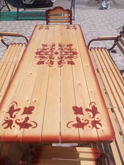 Ассалому алейкум дачни комплект стол стул 10 кишилик